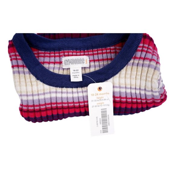 Gymboree Girls Infant Knit Dress Striped Long Sleeve 18-24 mos New - Picture 2 of 3